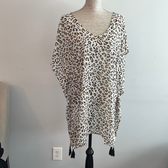 Woman's Palisades Print
Beach Tunic Short Dress
Cover up Polyester Sz M/ L - Picture 1 of 8